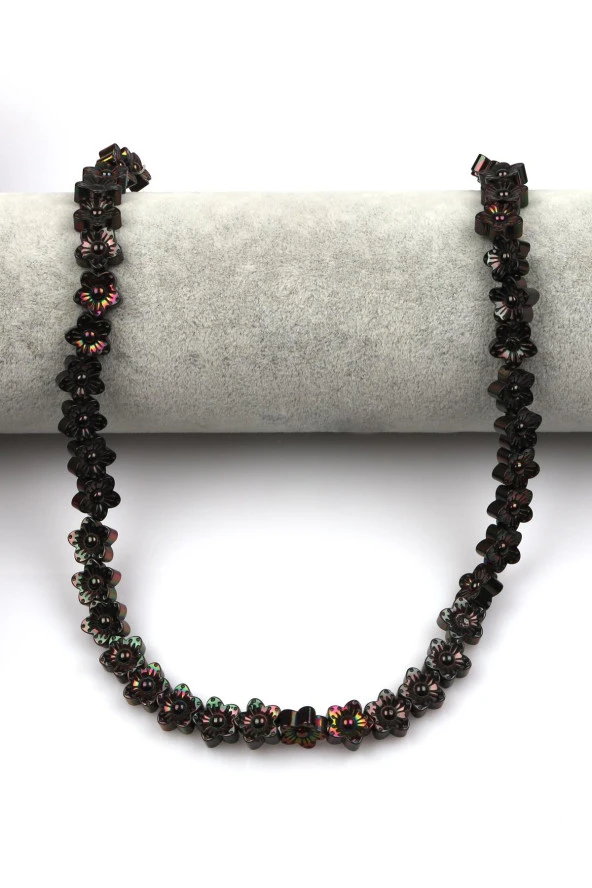 Hematit Dizi 10 mm Çiçek Model - Resim 2