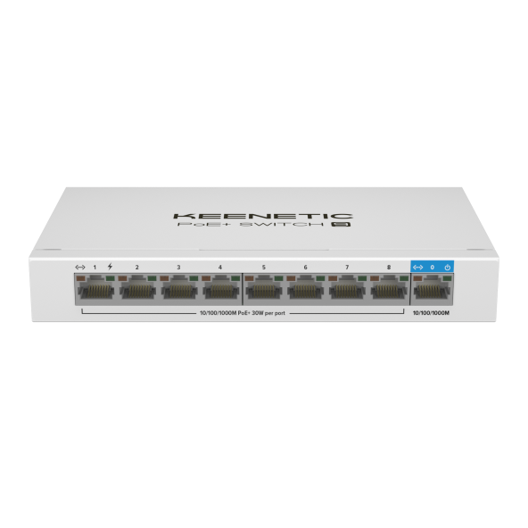 Keenetic Poe+ Switch 9, 1X1GBIT, 8X1GBIT Poe+ Port, Ieee 802.3AF/AT (MAX.30W/PORT), 120Watt - 3