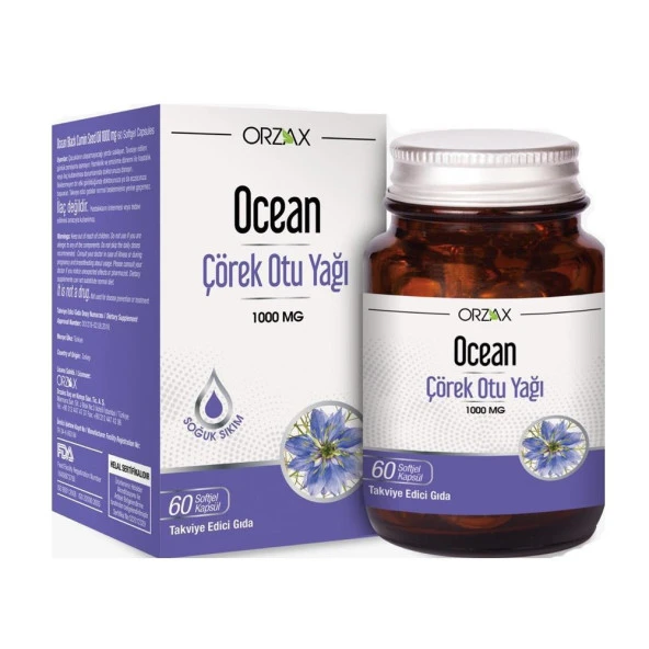 Orzax Ocean Çörek Otu Yağı 60 Kapsül ürün görseli 1