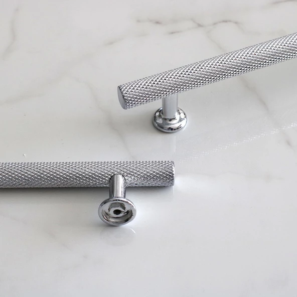 Doruk Kulp Mutfak Mobilya Dolabı Çekmece Dolap Kulpları Kapak Kulbu Kulpu Krom Renk 224 mm Metal - 3