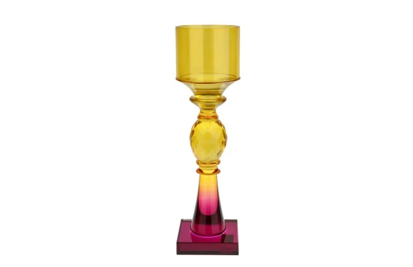 Crearthome Multi Color Kristal Küçük Dekoratif Mumluk  10X10X36 cm HGC 025