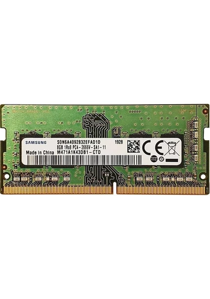 Samsung  8 Gb Ddr4 2666mhz Sodımm (m471a1k43db1-ctd)