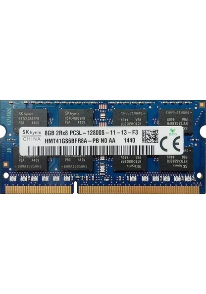 Hynix  Sk Hmt41gs6bfr8a-pb 8gb Ddr3-1600 Mhz Pc3l 12800 1.35v 16 Çip Notebook Ram