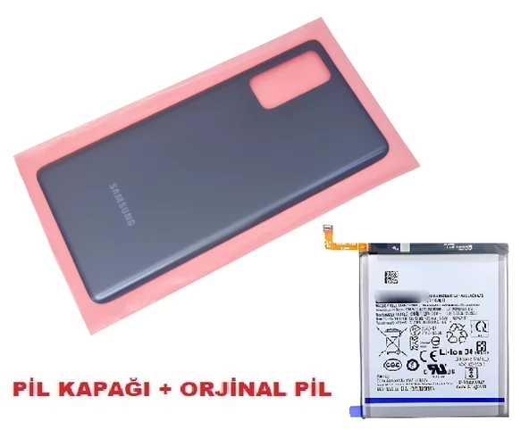 Tkgz Samsung Galaxy S20 FE Arka Pil Batarya Kapağı + PİL (CAM) SİYAH