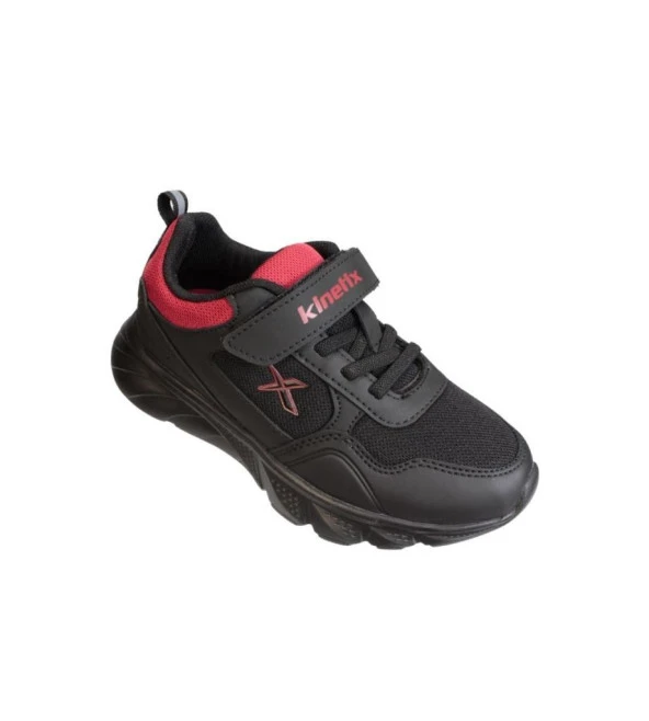 KİNETİX Erkek Çocuk Siyah Gri Çırtlı Comfort Rahat Taban Sneaker Spor Ayakkabı