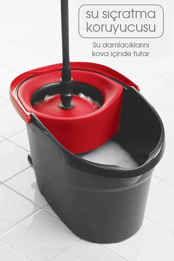 Vileda Turbo Pedallı Temizlik Seti + Turbo Üçgen Mikrofiber Yedek Paspas - 4