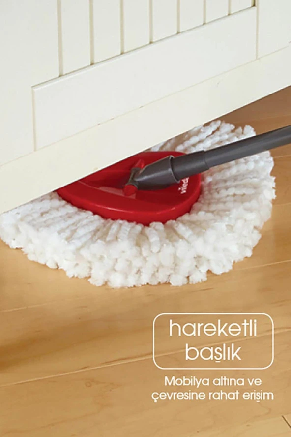 Vileda Turbo Pedallı Temizlik Seti + Turbo Üçgen Mikrofiber Yedek Paspas - 6