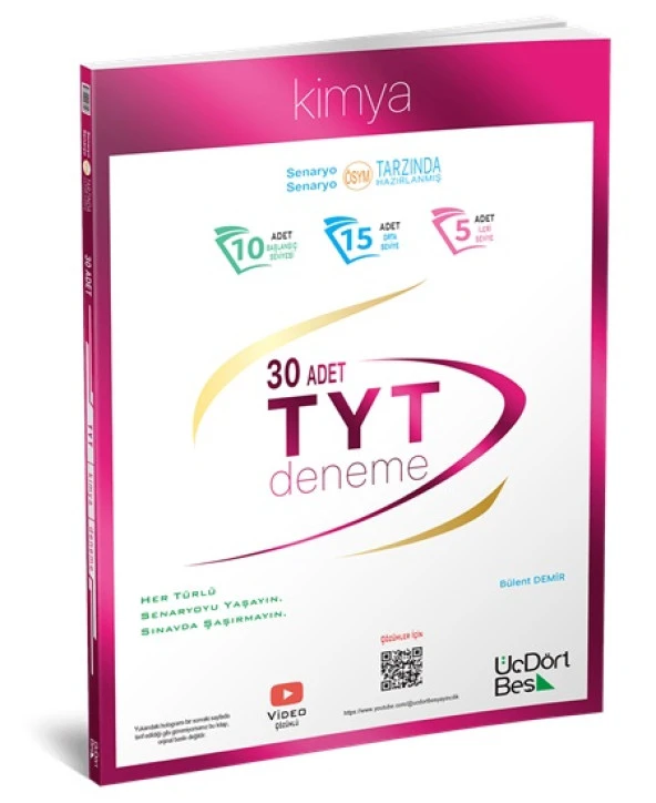 Üçdörtbeş 2024 Tyt Kimya 30 Deneme