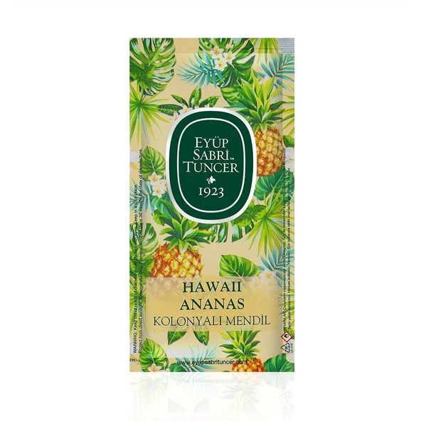 Eyüp Sabri Tuncer Hawaii Ananas Kolonyalı Mendil 150li (Küçük Boy)