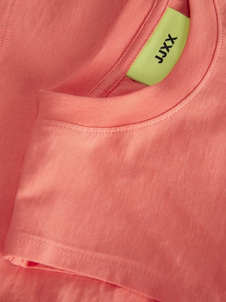 JJXX Bayan Bisiklet Yaka Kadın Crop Tişört 12224211 - Resim 8