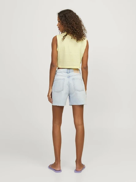 JJXX Bayan Bisiklet Yaka Kadın Crop Tişört 12224211 - Resim 4