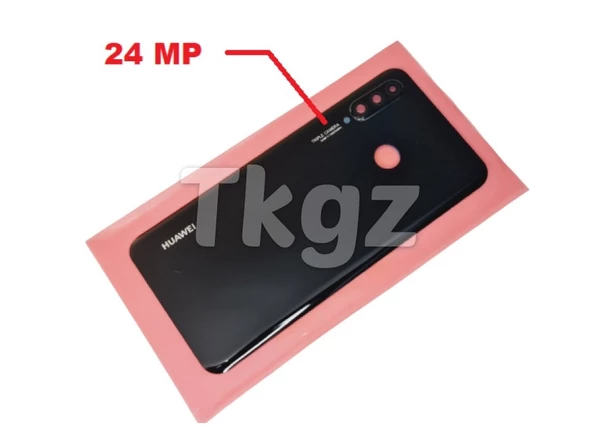 Tkgz Huawei Uyumlu P30 Lite Arka Pil Batarya Kapağı ( Kamera Lensli 24 MP) SİYAH