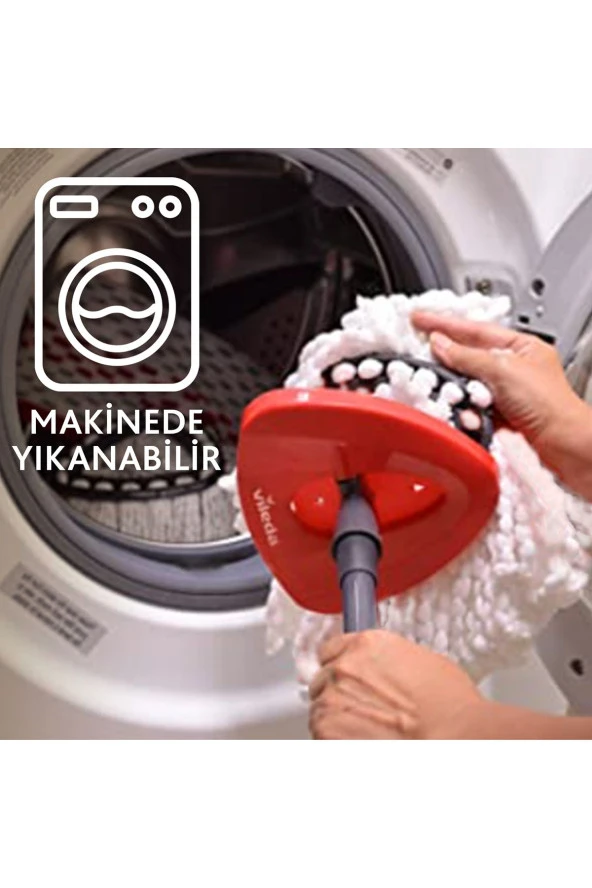 Vileda Turbo Üçgen Başlık Mikrofiber Yedek Paspas 6 Paket - 5