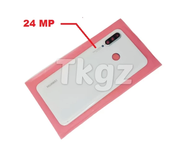 Tkgz Huawei Uyumlu P30 Lite Arka Pil Batarya Kapağı ( Kamera Lensli 24 MP) BEYAZ