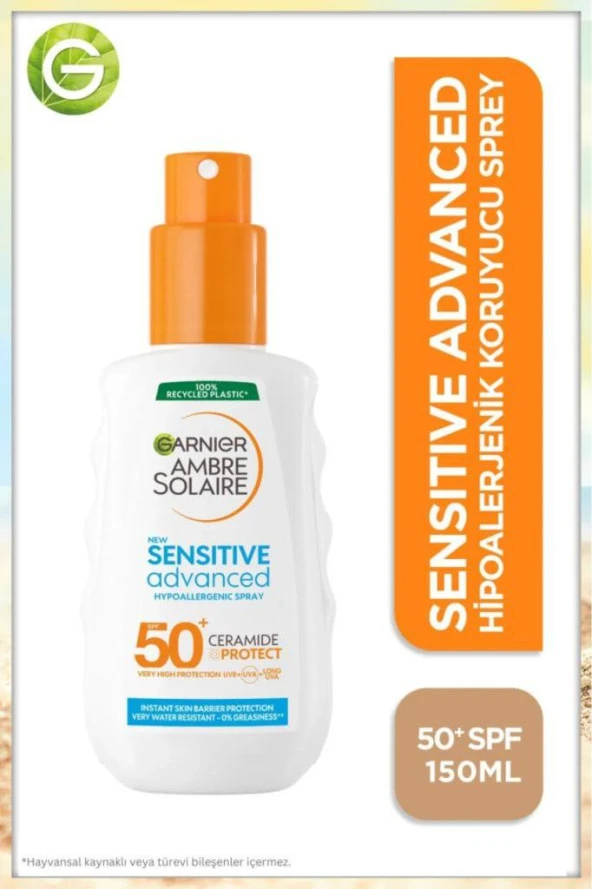 Garnier Sensitive Advanced Spray For Hassas Ciltler Spf50 150ML