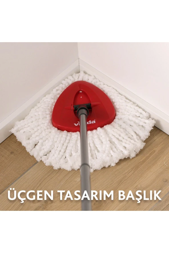 Vileda Turbo Üçgen Başlık Mikrofiber Yedek Paspas 2 Paket - 6