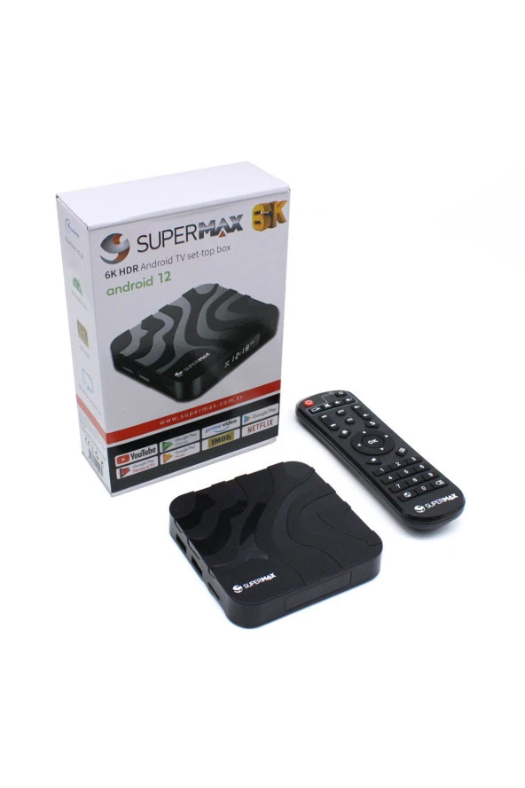 Süpermax 6K HDR Android TV Set-Top Box 2/16