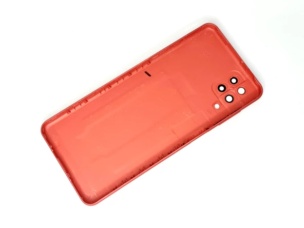 Tkgz Samsung Galaxy A12 Kasa Arka Pil Batarya Kapağı KIRMIZI - 2