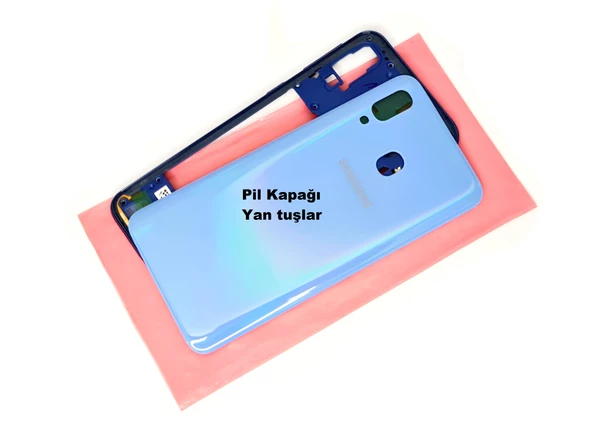 Tkgz Samsung Galaxy A40 A 405 Kasa Arka Pil Batarya Kapağı MAVİ