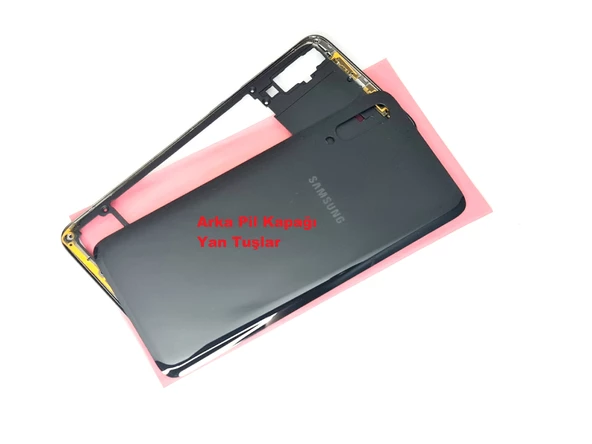 Tkgz Samsung Galaxy A70 A705 kasa Arka Pil Kapağı SİYAH