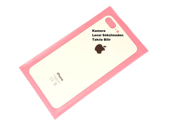 Tkgz İPhone 8 PLUS Arka Pil Batarya Kapağı (CAM) GOLD ürün görseli