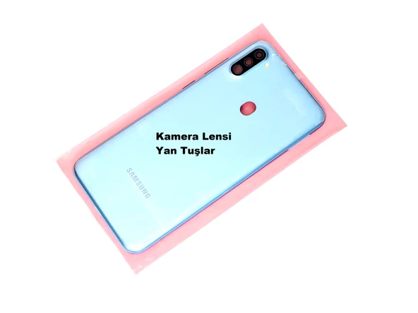 Tkgz Samsung Galaxy A11 kasa Arka Pil Batarya Kapağı Mavi