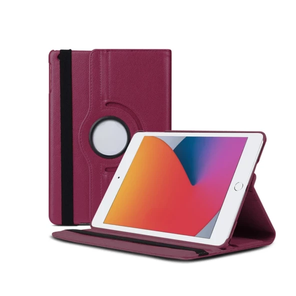 İpad Uyumlu 7.8.9.Nesil 10.2 İnç Tlp Kılıf Dönebilen Standlı 360 Tablet Kılıfı - 6