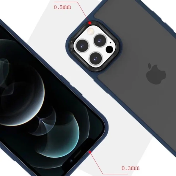 İPHONE 14 PRO YANLARI RENKLİ SİLİKON PARLAK ARKA YÜZEYLİ TLP TİGER HİBRİT KAPAK - 10
