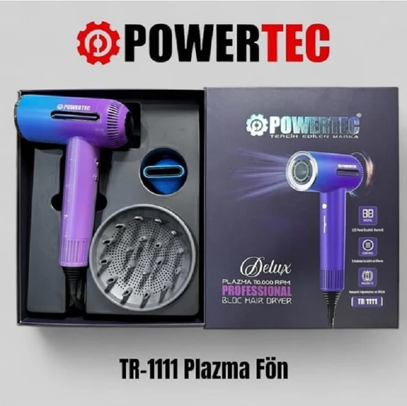Powertec TR-1111 Delux Plazma Digital Fön Makinası - Resim 2