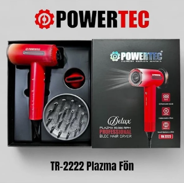 Powertec TR-2222 Delux Plazma Digital Fön Makinası - Resim 3