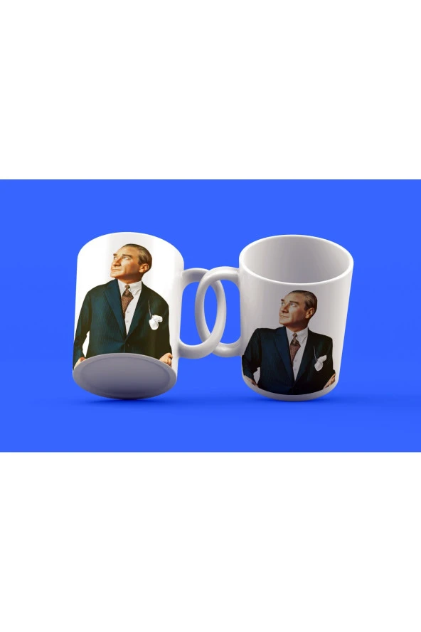 Atatürk Temalı Tasarım Çay Kahve Kupası