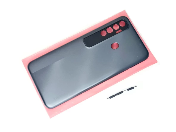 Tkgz Tecno Spark 7 Pro (KF8) KASA Arka Pil Batarya Kapağı FÜME ürün görseli 1