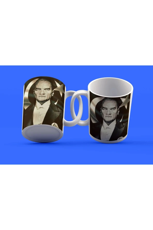 Atatürk Temalı Tasarım Çay Kahve Kupası