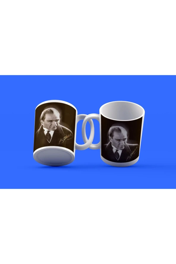 Atatürk Temalı Tasarım Çay Kahve Kupası