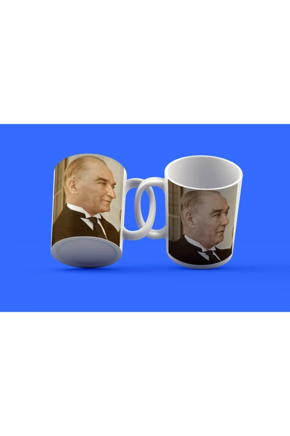 Atatürk Temalı Tasarım Çay Kahve Kupası