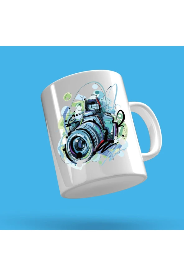 Fotoğraf Makinesi Tasarım Çay Kahve Kupası - 2