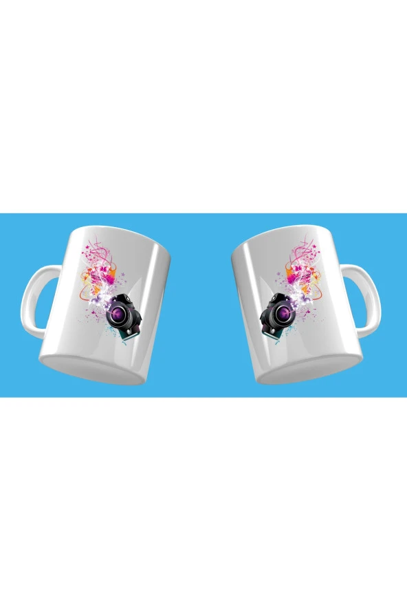 Fotoğraf Makinesi Tasarım Çay Kahve Kupası - 3