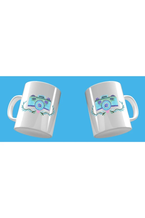 Fotoğraf Makinesi Tasarım Çay Kahve Kupası - 3