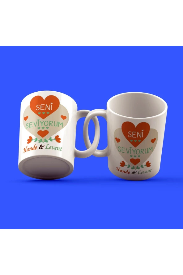 Sevgililer Günü Tasarımı Çay Kahve Kupası