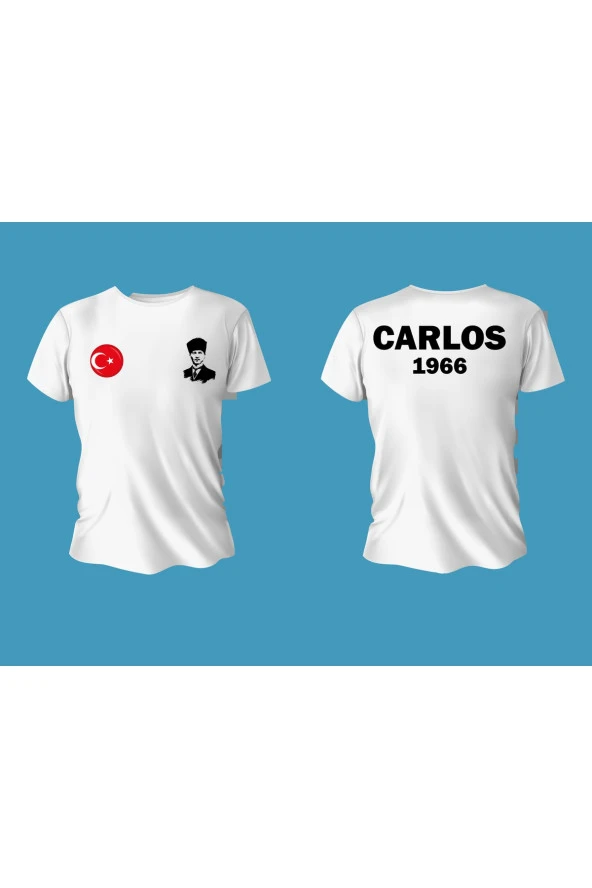 Türk Bayrağı Ve Atatürk Baskılı Unısex T-shırt