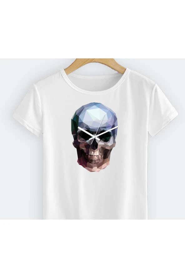 Skull Kristal Baskılı T-shirt