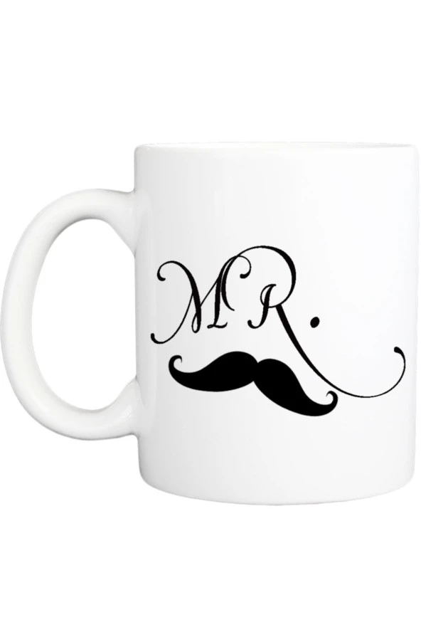 Mrs & Mr Seramik Bardak Set 2 Li Kupa Mr Mrs2 Çift Kupaları - 2