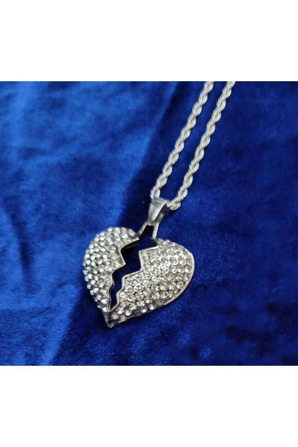 Iced Taşlı Heart Kolye - 3