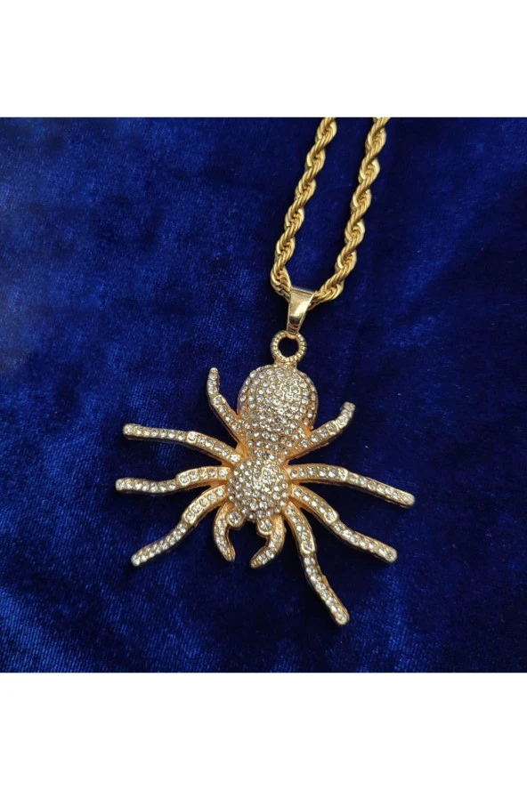 Iced Taşlı Spider Kolye - 3