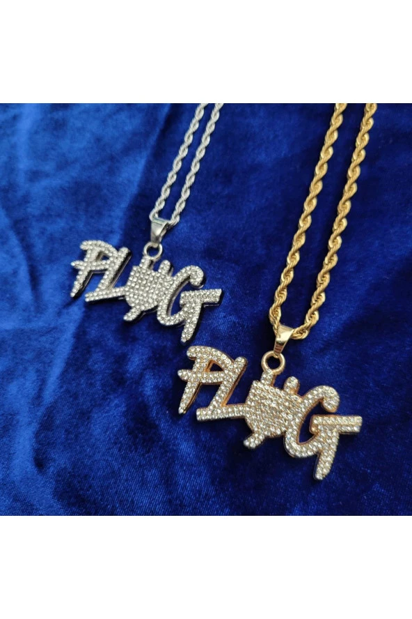 Iced Taşlı Plug Kolye - 2