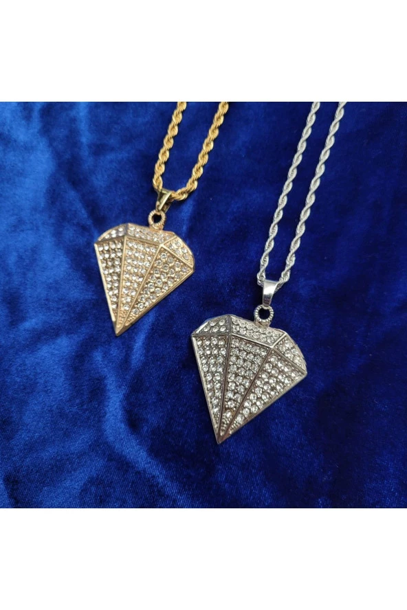 Iced Taşlı Diamond Kolye - 2
