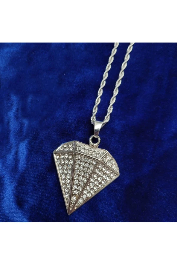 Iced Taşlı Diamond Kolye - 3