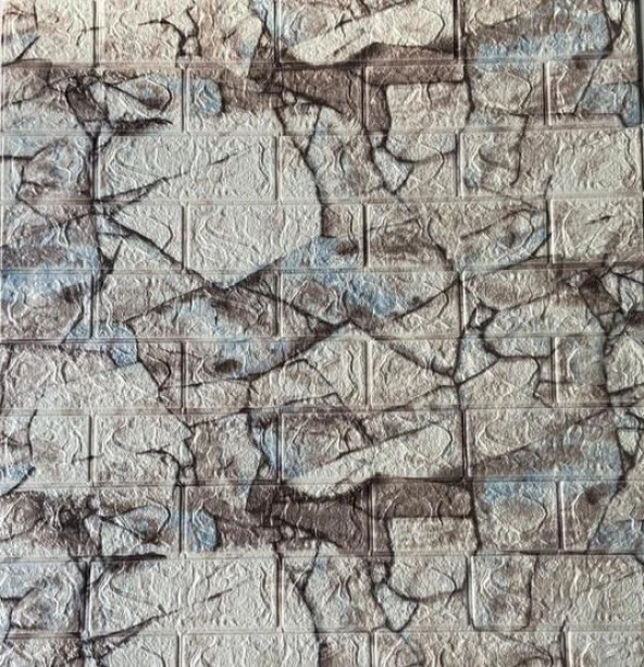 Renkli Duvarlar Kayrak Taş Arkası Yapışkanlı Dekoratif 3D Duvar Kağıdı Paneli - 6