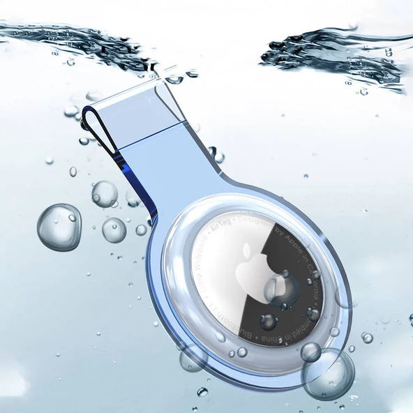 Şeffaf Renkli Airtag Silikon Anahtarlık Kılıfı Kopçaklı 07 - 10