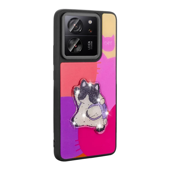 Xiaomi Mi 13T Kılıf Parlak Kabartmalı İkonik Figürlü Amas Silikon Kapak - 3